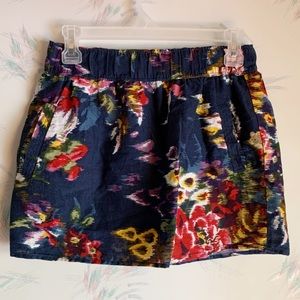 Hollister Womens Blue Floral Print Mini Skirt S